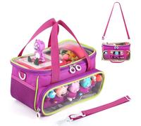 Carrying Case for Toniebox, Storage Carrier Bag for Tonie Characters with Shoulder Strap and Handle, Home Outdoor Hand Bag for Toniebox 2 Audio Player and Dolls (Purple)