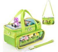 Carrying Case for Toniebox, Storage Carrier Bag for Tonie Characters with Shoulder Strap and Handle, Home Outdoor Hand Bag for Toniebox 2 Audio Player and Dolls (Green)