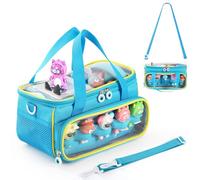 Carrying Case for Toniebox, Storage Carrier Bag for Tonie Characters with Shoulder Strap and Handle, Home Outdoor Hand Bag for Toniebox 2 Audio Player and Dolls (Blue)