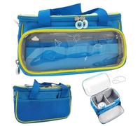 Carrying Case for Toniebox, Storage Carrier Bag for Tonie Characters with Shoulder Strap and Handle, Home Outdoor Hand Bag for Toniebox 2 Audio Player and Dolls (Blue)