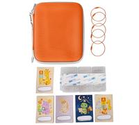 Carrying Case for Yoto Card - 80-Slot Angled Sleeves with Wrist Strap, Hard-Shell Travel Binder with 24 Writable Labels & 5 Hanging Rings for Screen-Free Audio Cards