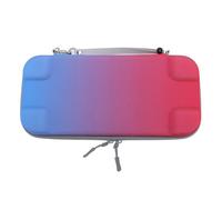 Carrying Case, Hard Shell Portable Travel Storage Bag with 10 Game Card Pockets, EVA Guard, for Game Controller, Adapter, Game Card (Red Blue)