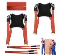 Carrying Straps Moving 2 Person Kit with Non-Slip for Moving Furniture & Appliances, 2 Pieces Lifting Strap Moving Aid with Vest, Load Capacity 400 kg, Double Shoulder Dolly Transport Straps