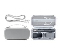 Carrying Travel Case for Insta360 X6, Portable Storage Bag Shockproof Hard Protective Cover Shell with Strap Fits for 114cm Selfie Stick, Charge Case, Batteries Action Camera Accessories, Gray