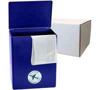 CarrySafe TSA-Approved Travel Urn Kit - Personalized Temporary Cremation Urn for Human Ashes - Airline Friendly, 200 Cu in, Blue Plastic with Travel Box