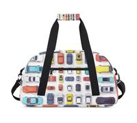 Cars Cartoon Duffel Bags for Women Men Kids Girls Boys Overnight Weekender Travel Bag 24L Sport Gym Duffel Bag Practice Tote Carry Bag