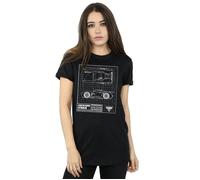 Cars Jackson Storm Blueprint Cotton Boyfriend T-Shirt Disney Black XXXL