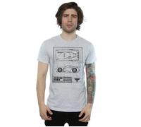 Cars Jackson Storm Blueprint T-Shirt Disney Grey XL
