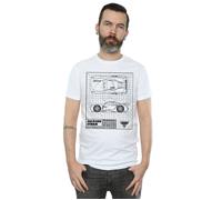 Cars Jackson Storm Blueprint T-Shirt Disney White M