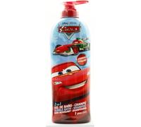 Cars Kids 2-in-1 Bubble Bath & Shampoo with Pump Dispenser - Gentle, Paraben-Free Bath & Hair Wash with Vitamin E & A, pH Balanced for Sensitive Skin - Lightly Scented, for Children Aged 6+, 1L
