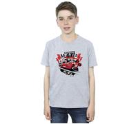 Cars Lightning McQueen Collage T-Shirt Disney Grey 9 Years