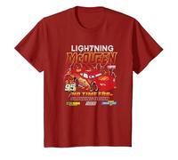 Cars Lightning McQueen No Time For Slow Down T-Shirt, Youth, Cranberry Red, X-Small
