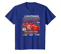 Cars Lightning McQueen No Time For Slow Down T-Shirt, Youth, Royal Blue, X-Small
