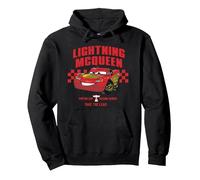 Cars Lightning McQueen Pullover Hoodie, Adult Unisex, Black, X-Large