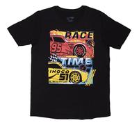 Cars Men's Race Time T-Shirt in Black | Size: Small Cars Black S