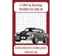 Cars & Racing Word Search Puzzle Book: Word Searches with Easy to Read Print With Solutions about Cars and Racing Motor, Turbo, Speed, Ride, Car Lover ... for Vacations, Holidays and free time