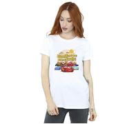 Cars Radiator Springs Group Cotton Boyfriend T-Shirt Disney White M