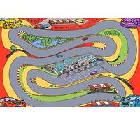Cars Red Racing Track Activity Play Mat - Pretend Play, Role-Play, Teach & Learn - 130 x 85 cm