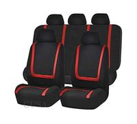 Cars Seat Covers 5 Seat Full Coverage Car Seat Cover Auto Seats Covers For SeatFor Taltea Xl For Arona For Ateca For Cordoba For Ibiza 6j 6l For Leon 1 2 3 5f Mk1 Mk(Red,C)