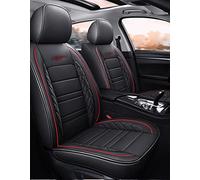 Cars Seat Covers Car Seat Cover For Captiva For Onix For Cruze For Sonic For Sail For Orlando For Tracker For Celta For Equinox For Trax Universal Leather(Black Red 4pcs)