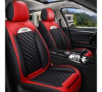 Cars Seat Covers For Duster For Captur For Megane For Clio For Laguna For Kadjar For Scenic For Koleos For Fluence Leather Car Seat Cover Seat Protector(Black Red 4pcs)