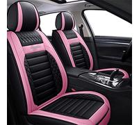 Cars Seat Covers Full Set Car Leather Seat Cover For Jeep For Grand Cherokee 2004 2015 2014 Wj Wk2 For Patriot For Renegade For Compass 2007 2018(Black PINK)