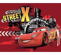 Cars Street X Canvas Print, Multi-Colour, 40 x 50 cm