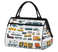 Cars Train Airplane Travel Duffle Bag for Women Men Kids Boys Girls Weekend Overnight Bags 24 L Holdall Tote Cabin Bag for Sports Gym Yoga
