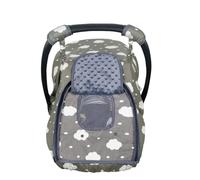 Carseat Cover for Baby, Baby car seat Covers for Infant car seat, Baby Carrier Cover Canopy, Window in Door Open, 2 Layers, Grey Cloud, felxible Connection;