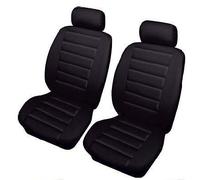 Carseatcover-UK® BLACK Airbag Safe Padded LEATHER LOOK Car Van Seat Covers FRONT PAIR