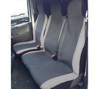 Carseatcover-UK® Heavy Duty GREY Racing Fabric Van Seat Covers - Fits Most Vans - Single & Double