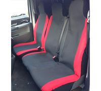 Carseatcover-UK Heavy Duty RED RACING Fabric Van Seat Covers - Fits Most Vans - Single & Double