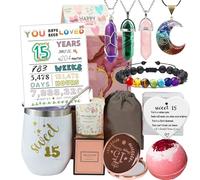 Carselage 15th Birthday Gifts for Girls, Unique 15 Year Old Girl Birthday Gift Ideas, Happy 15th Birthday Decorations Gifts for Teenager Girls, Younger Sister, Daughters, Granddaughters