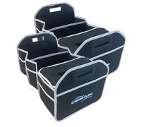 CARSHARK 2 x Car Boot Organiser Storage Box, 2-in-1, Collapsible, with Cooler Bag