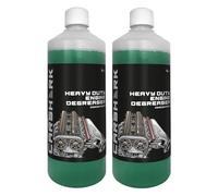CARSHARK Engine Degreaser 2 x 1 Litre Concentrate, Heavy Duty Formula, Use on All Engines