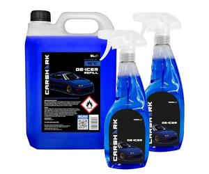 CARSHARK Fast Acting Deicer, 2 x 750ml + 5 Litre Refill, for Doors, Windows and Locks