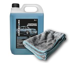 CARSHARK Microfibre Car Drying Towel with Car Ceramic Shampoo 5 Litres, Highly Absorbent, 165 x 60 cm, Extra Large