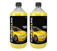 CARSHARK Wash and Wax Car Shampoo 2 x 1 Litre, Cleans Dirt and Grime, Leaves Protective Shine