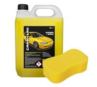 CARSHARK Wash and Wax Car Shampoo 5 Litres with Jumbo Sponge, Cleans Dirt and Grime, Leaves Protective Shine