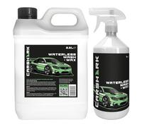 Carshark Waterless Wash and Wax 1L + 2.5L, Contains Carnauba Wax