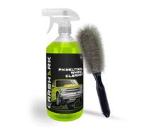 CARSHARK Wheel Cleaning Kit, PH Neutral Wheel CLeaner 1 x 1 L Spray, 1 x Wheel Brush (Black)