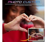 Carsilers Custom Diamond Painting Kits for Adults, Customized Diamond Art with Your Photo,5D DIY Full Drill Art Personal Customized Gifts,Square,40x40cm