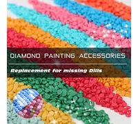 Carsilers Diamond Drill 169,Diamonds Painting Accessories Replacement for Missing Drills,Diamond Beads Replacement Drills Gems Stones,Round,About 3500pcs