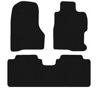 Carsio Car Mats 3pc Set For Honda Civic 2001-2006 5DR EP3 Tailored Fit Rubber Floor Mat Complete Accessory Black Custom Fitted - Anti-Slip Backing, Heavy Duty & Waterproof