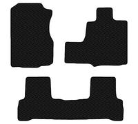 Carsio Car Mats 3pc Set For Honda CRV 2006-2012 Automatic Tailored Fit Rubber Floor Mat Complete Accessory Black Custom Fitted - Anti-Slip Backing, Heavy Duty & Waterproof
