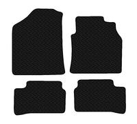 Carsio Car Mats 4pc Set For Hyundai i10 2014 - Onwards Tailored Fit Rubber Floor Mat Complete Accessory Black Custom Fitted - Anti-Slip Backing, Heavy Duty & Waterproof