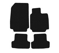 Carsio Car Mats 4pc Set For Renault Clio 2009 - Onwards Tailored Fit Rubber Floor Mat Complete Accessory Black Custom Fitted - Anti-Slip Backing, Heavy Duty & Waterproof