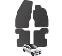 Carsio Car Mats 4pc Set For Vauxhall Corsa D 2007 to 2019 Tailored Fit Rubber Floor Mat Complete Accessory Black Custom Fitted - Anti-Slip Backing, Heavy Duty & Waterproof