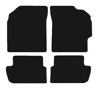 Carsio Car Mats For Chevrolet Spark 2010+ 3mm 4pc Set Tailored Fit Rubber Floor Mat Complete Accessory Black Custom Fitted - Anti-Slip Backing, Heavy Duty & Waterproof