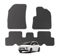 Carsio Car Mats For Citroen C4 Picasso 2014 onwards 3mm 4pc Set Tailored Fit Rubber Floor Mat Complete Accessory Black Custom Fitted - Anti-Slip Backing, Heavy Duty & Waterproof